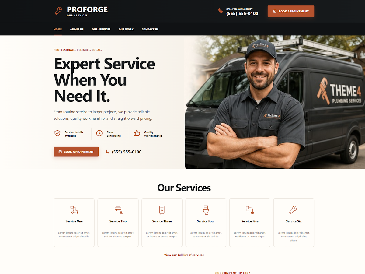 Screenshot of the Theme4 Builder theme