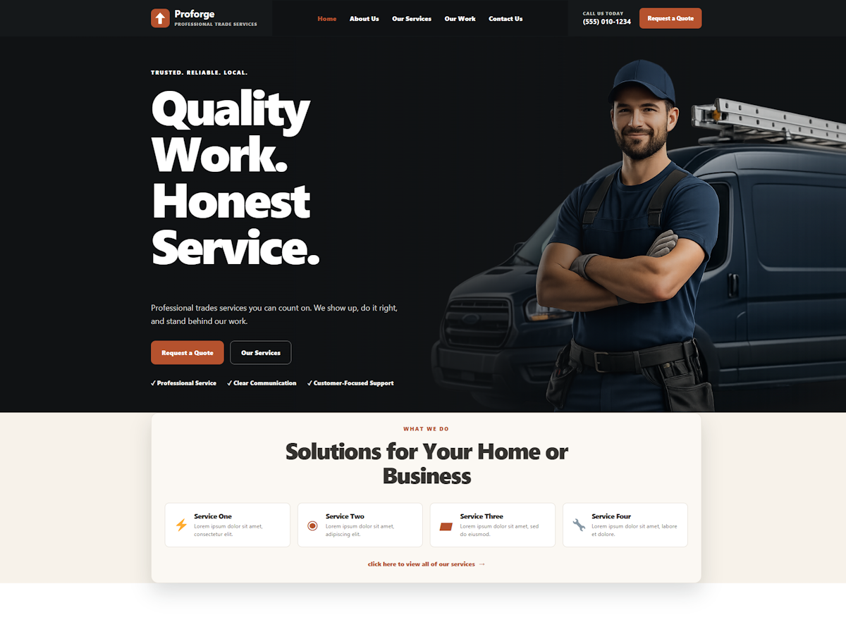 Screenshot of the Theme5 Builder theme