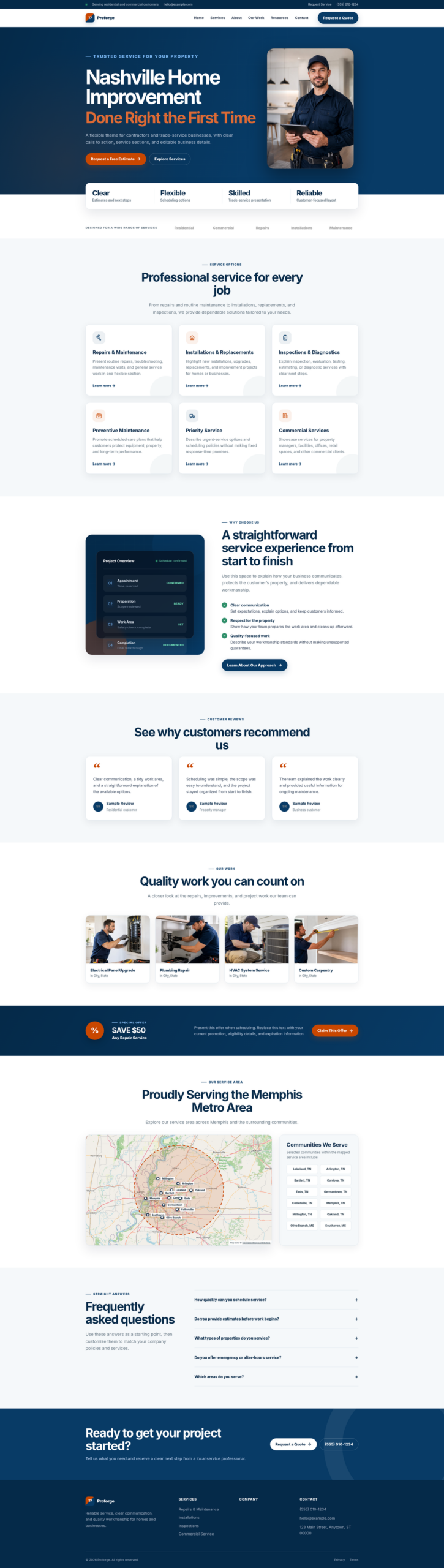 ProForge website design: Theme 7